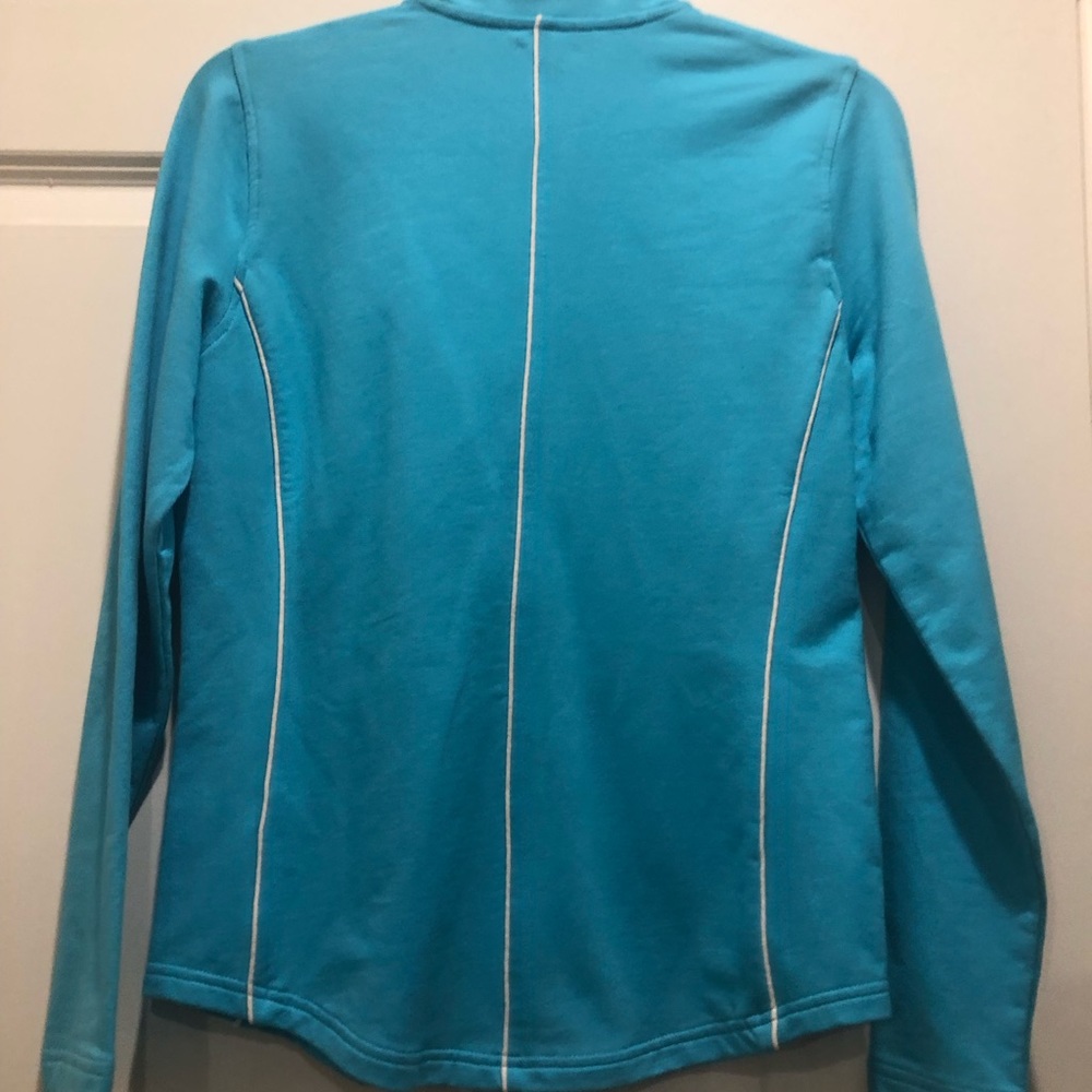 Lauren by Ralph Lauren Zipper top NWOT size-S sky blue - Picture 6 of 7